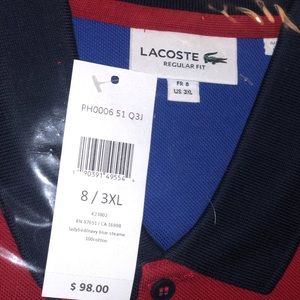 Lacoste regular fit polo ladybird/navy blue-steam